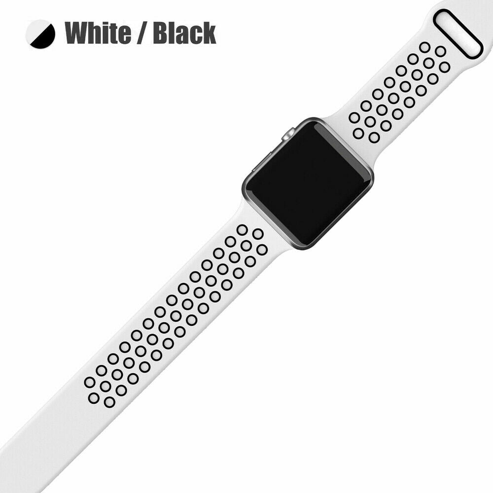 Silicone Band Strap for Apple Watch Sports Series 6 5 4 3 2 1 SE 38/40/42/44mm